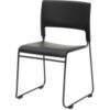 apollo sled base stacking chair add seat pad black vinyl