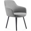 aspen 4 leg tub chair light grey fabric