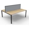 deluxe profile leg double workstation with screen