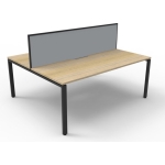 deluxe profile leg double workstation with screen
