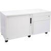mobile desk caddy white