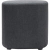 kali square ottoman charcoal fabric