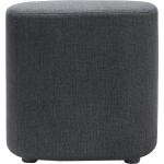 kali square ottoman charcoal fabric
