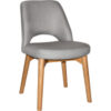 albury chair light oak timber leg black vinyl