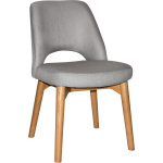 albury chair light oak timber leg black vinyl