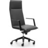 mirage high back executive chair black leather no send in box
