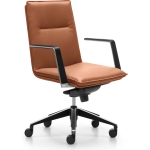 mirage medium back executive chair tan leather