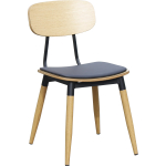 durafurn austin chair vinyl seat natural back rest