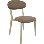 durafurn atlanta chair narrow backrest oak, taupe vinyl