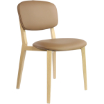 durafurn atlanta chair large upholstered backrest oak, grey fabric