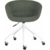 pixel tub chair on 5 star base charcoal fabric / black base