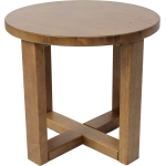 chunk coffee table 50cm round light oak