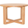 chunk coffee table 70cm round light oak
