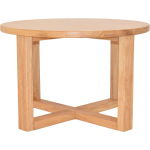 chunk coffee table 70cm round light oak
